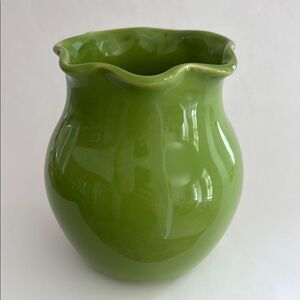 Crate and Barrel Ellie Lime Green Ruffle Edge Vase B. Eigen Design